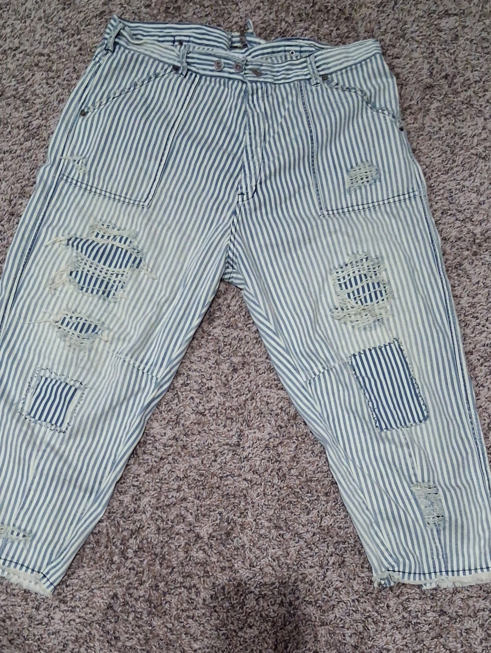 Magnolia Pearl Blue & White Striped Pants
